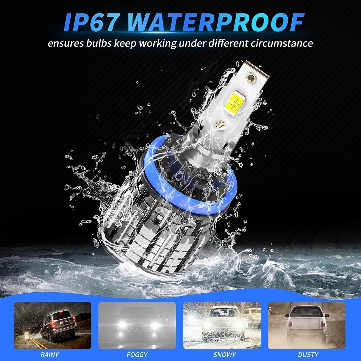Compatible for (Year: 2019 2020 2021 2022 2023) Dodge RAM Light Bulbs 1500 2500 3500, 9005 High Beam H-11 Low Beam h-11 Fog Lights, 6500K Light Set, Plug n Play, Powersports Bulbs - 6 Pack