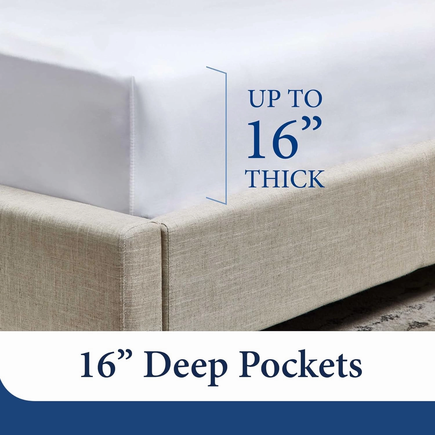 Cosy House Collection Everyday 1500 Series Bed Sheet Set - Ultra Soft & Cool Hotel Luxury Bedding - Deep Pocket - Wrinkle, Stain and Fade Resistant - 4 Piece Set (Queen, Bright White)