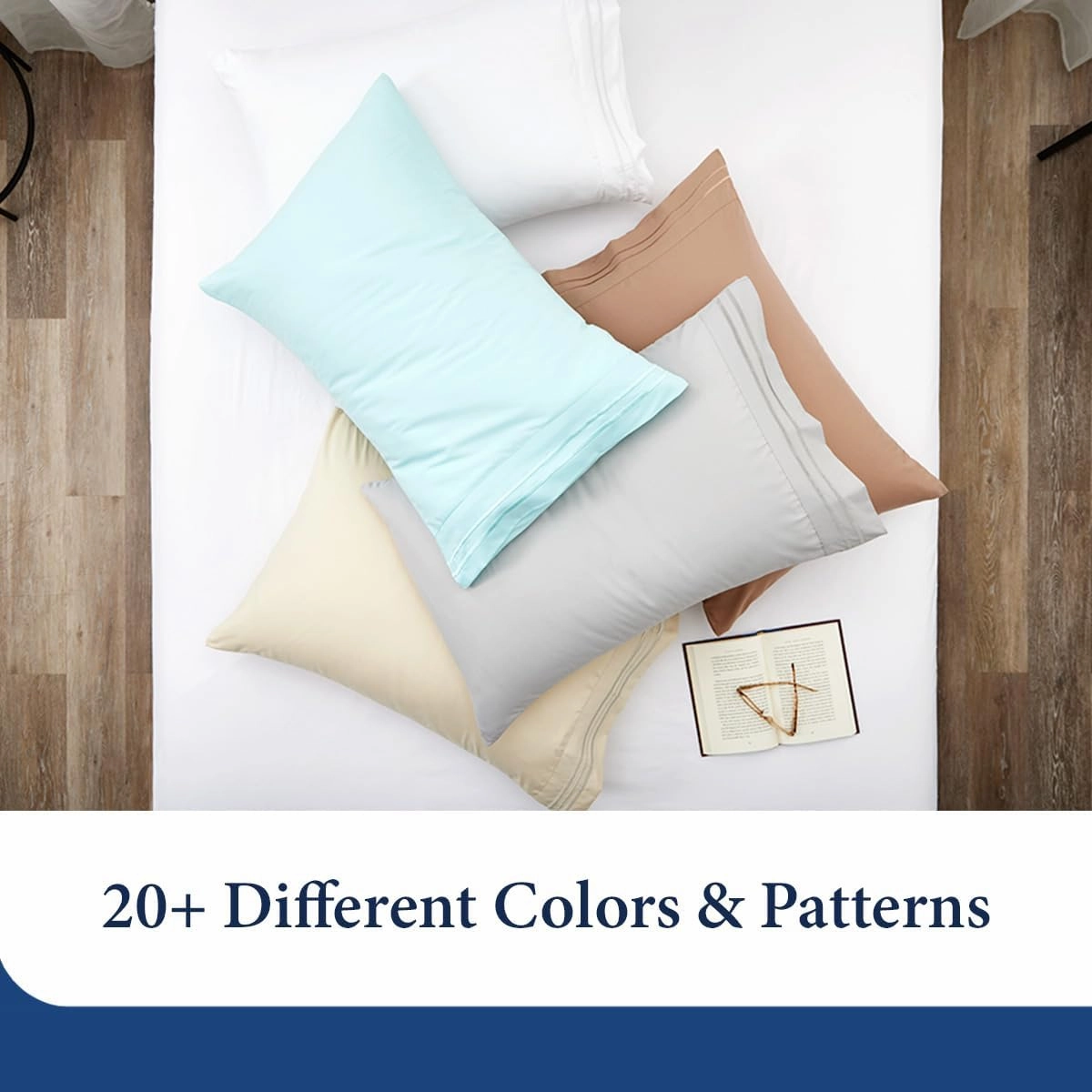 Cosy House Collection Everyday 1500 Series Bed Sheet Set - Ultra Soft & Cool Hotel Luxury Bedding - Deep Pocket - Wrinkle, Stain and Fade Resistant - 4 Piece Set (Queen, Bright White)