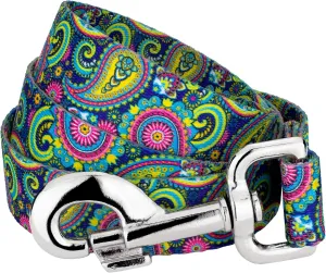 Country Brook Petz - 1 Inch Bright Paisley Dog Leash, 6 Foot