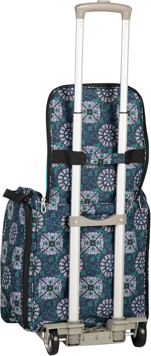 Crafter’s Tote Bag Organizer, Storage Bag for Craft Supply, and Scrapbooking Carrier w/Handle and Wheels