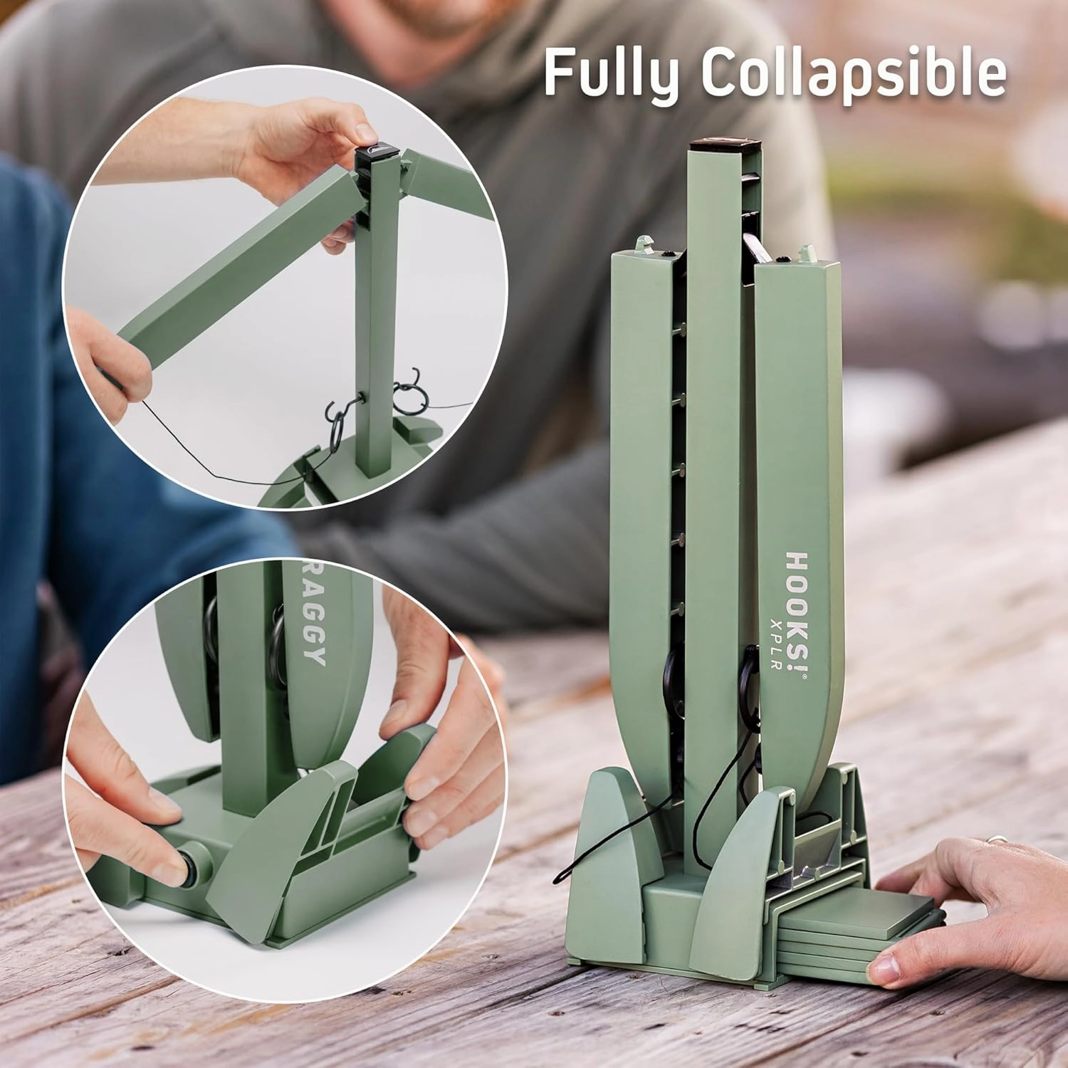 Craggy Games Ring Toss & Shot Ladder Game Hooks XPLR - Portable Aluminum Hook and Ring for Indoor/Outdoor Games - Family Game Night, Party Games, Travel, Multiplayer Kids and Adults
