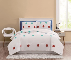 Crayola Fuzzy Dot 3 Piece Full/Queen Comforter Set