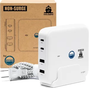Cruise Approved Power Strip (Royal Caribbean, Disney & More) - Non Surge USB Charger [2 USB, 2 USB-C] 4 Port Charging Station, 3.8 ft Cord for iPhone, iPad, Laptops, More - Cruise Ship Essentials 2025