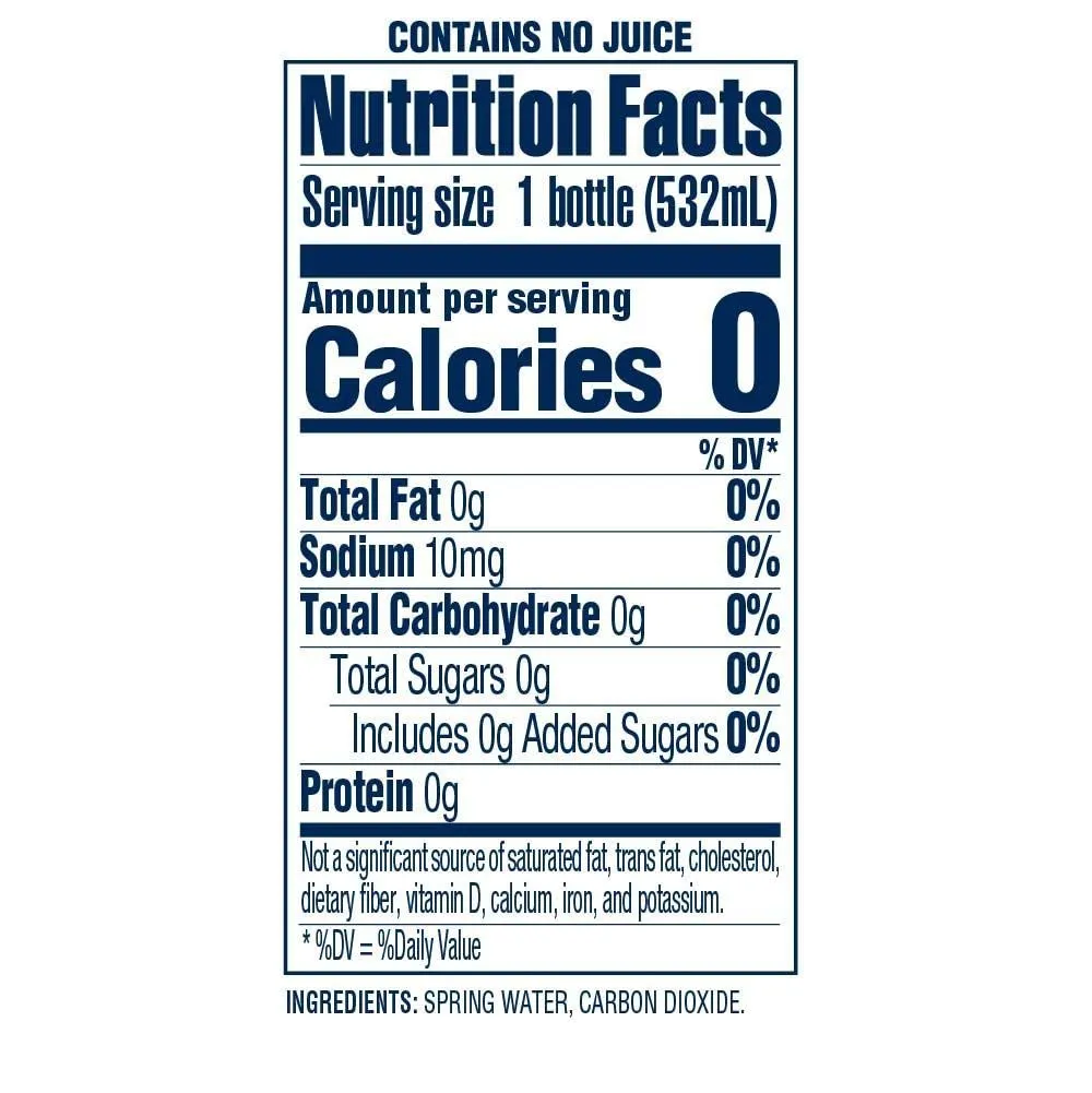 Crystal Geyser Natural Sparkling Spring Water, Unflavored, No Artificial Ingredients or Sweeteners, Carbonated, Non GMO Pure, light and crisp, 18 Fl Oz (24 Pack)