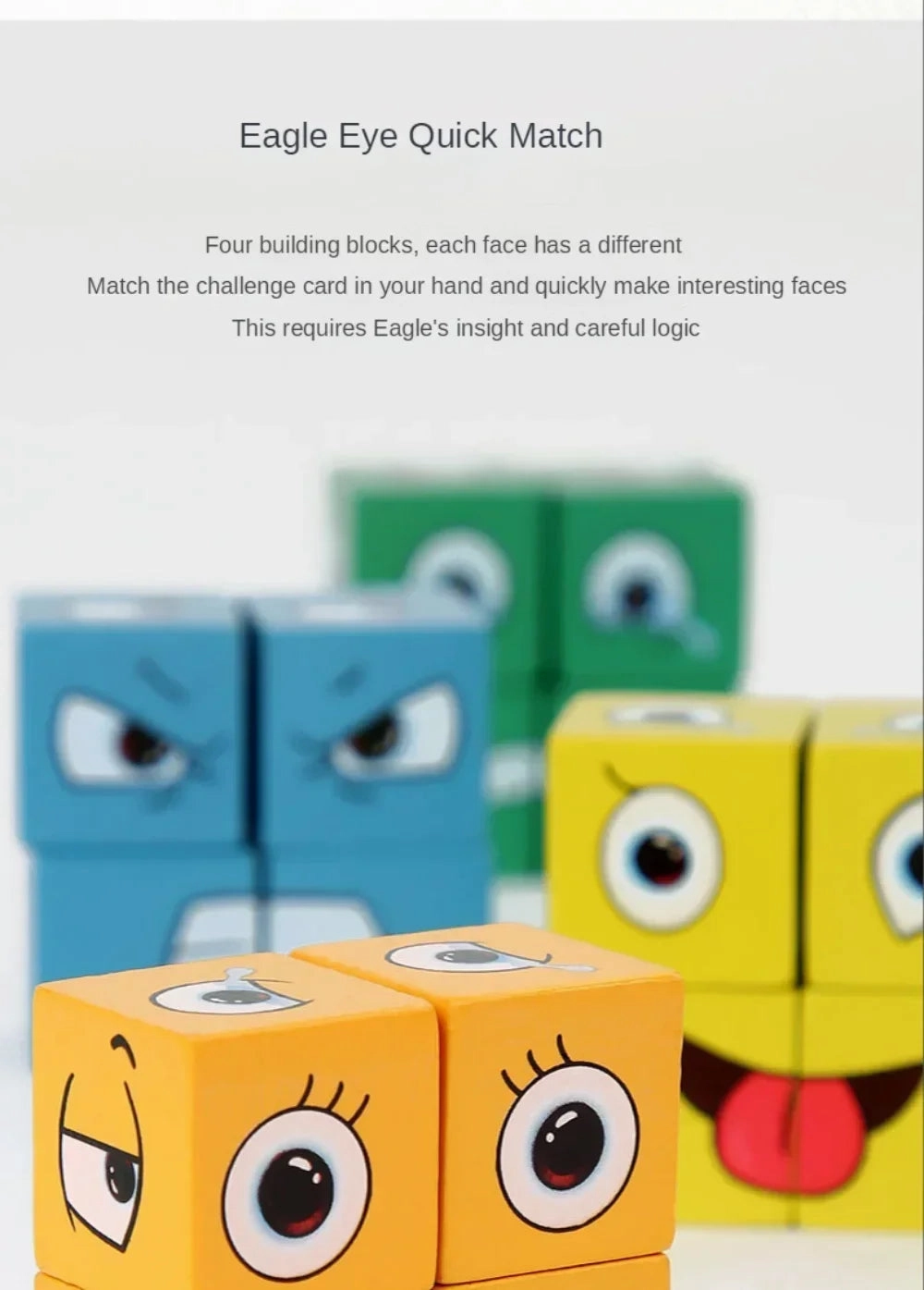 Cube Face Changing Puzzle Building Blocks Game