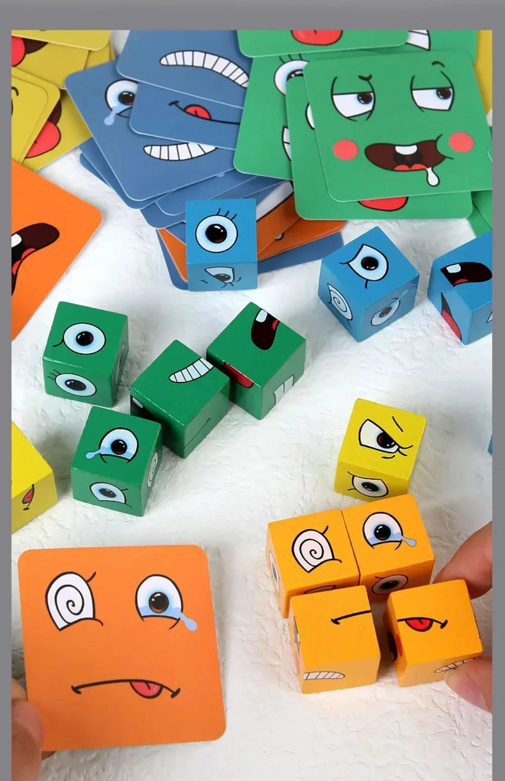 Cube Face Changing Puzzle Building Blocks Game