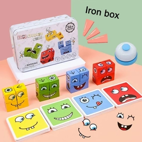 Cube Face Changing Puzzle Building Blocks Game