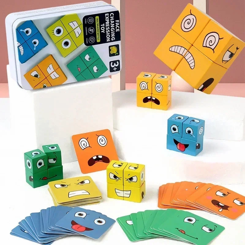Cube Face Changing Puzzle Building Blocks Game