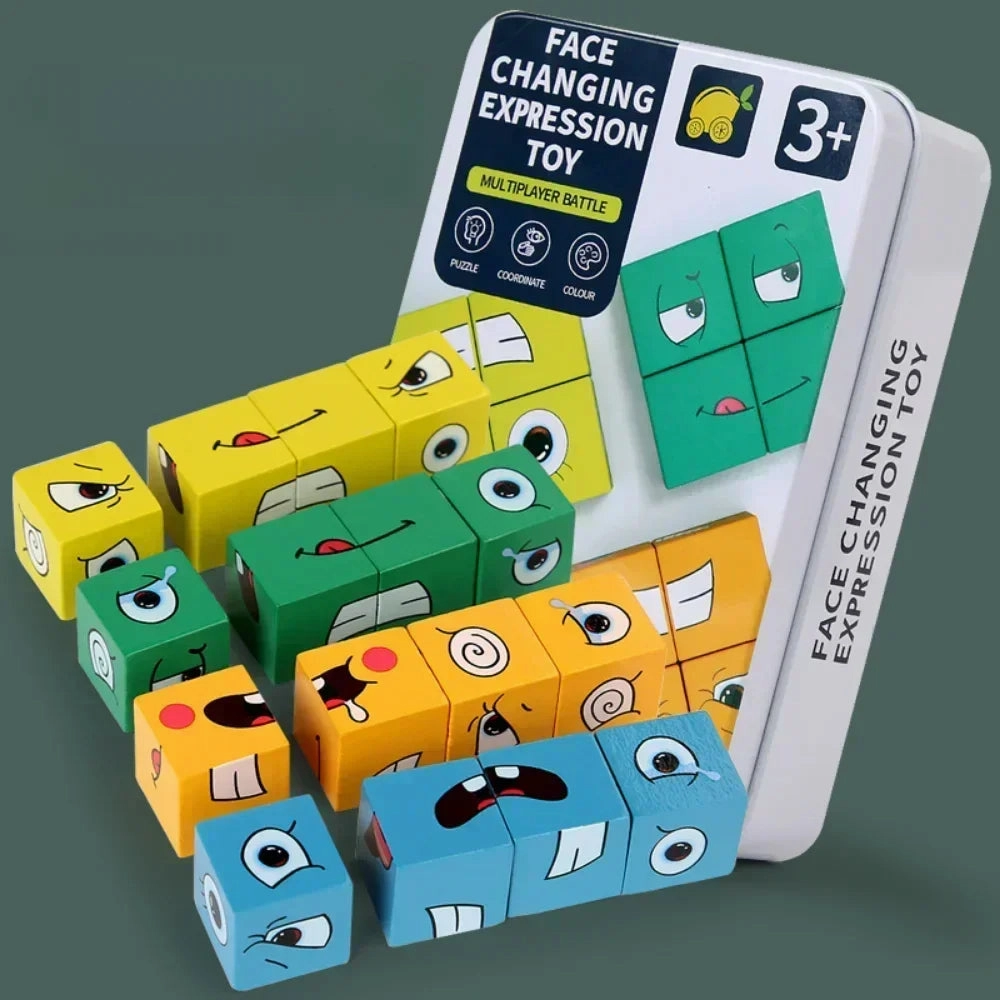 Cube Face Changing Puzzle Building Blocks Game
