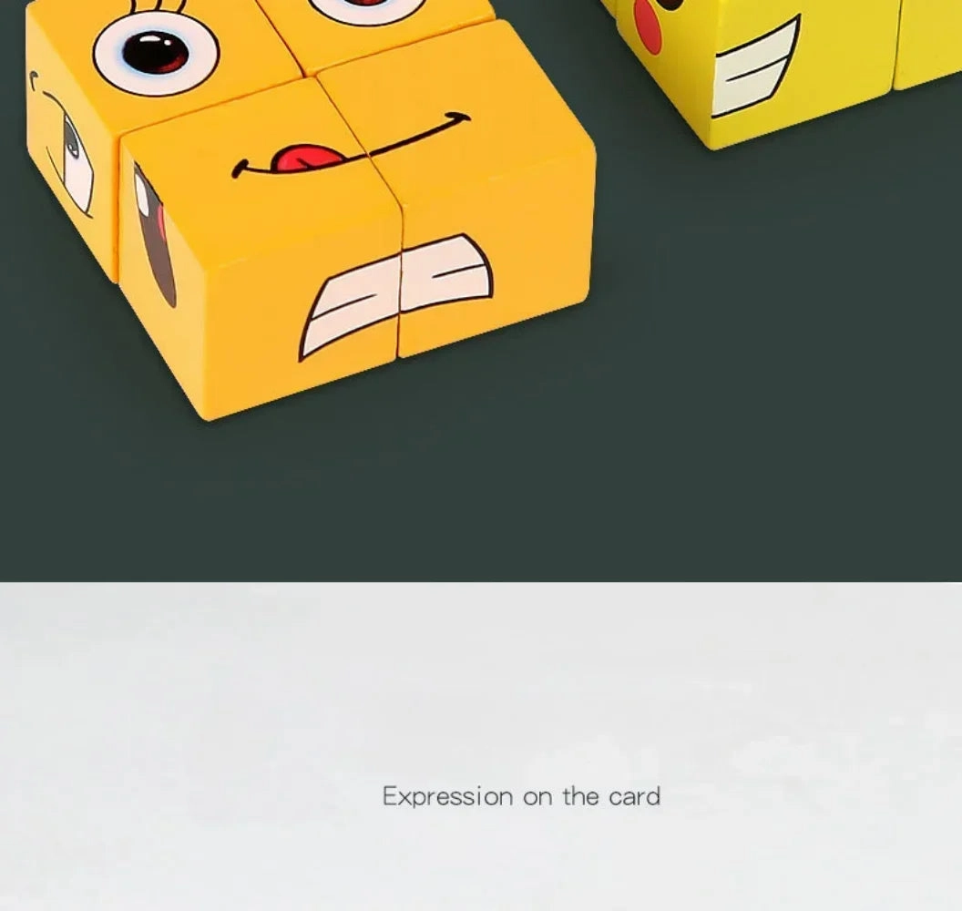 Cube Face Changing Puzzle Building Blocks Game