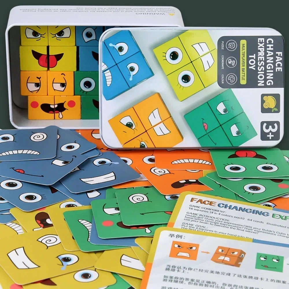 Cube Face Changing Puzzle Building Blocks Game