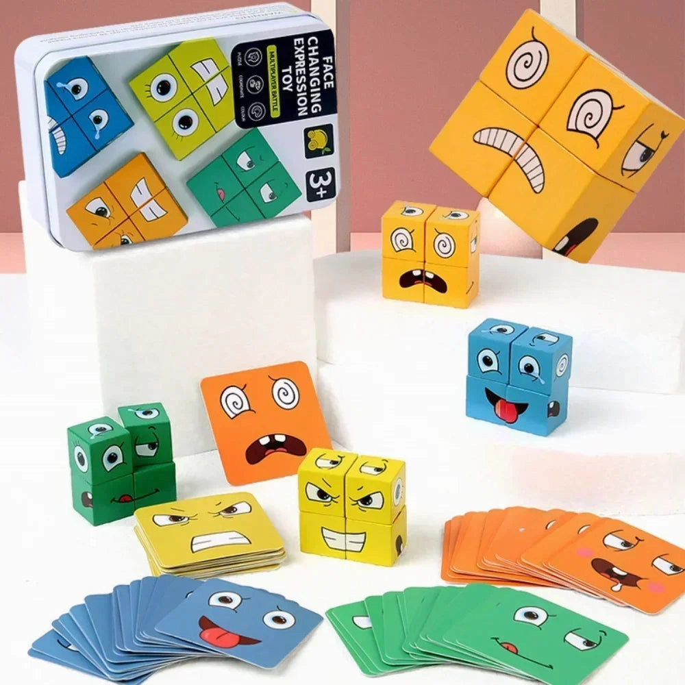 Cube Face Changing Puzzle Building Blocks Game