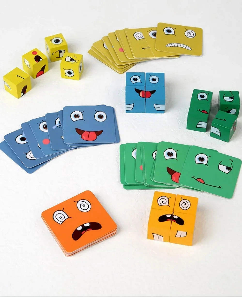 Cube Face Changing Puzzle Building Blocks Game