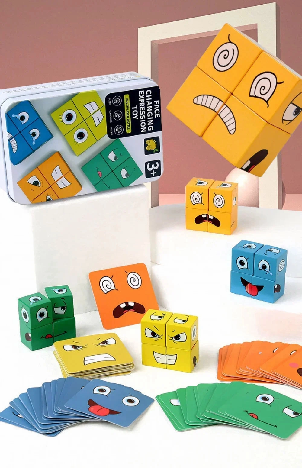 Cube Face Changing Puzzle Building Blocks Game