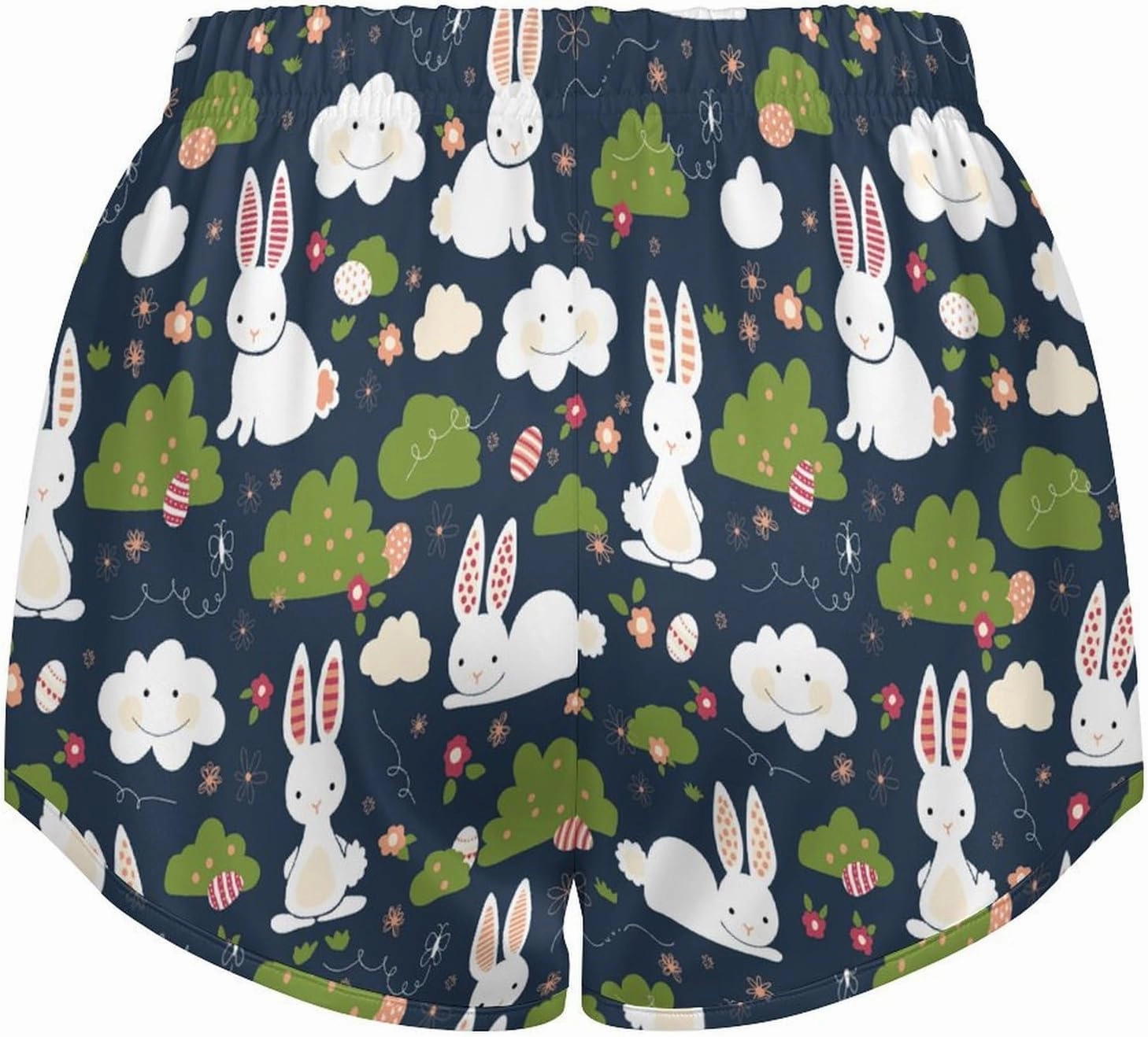 Cute Easter BunniesWomen's Sports Shorts, Casual Home Set, Suitable for Sports, Home