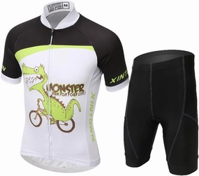 Cycling Jersey Kids,Short Sleeve Cartoon Road Mountain Bike Jersey Set/Top/Short