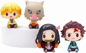Demon Slaying Squad Presents Set of 4 Action Figures Collection of Tanjiro Kamado, Nezuko Chan, Inosuke Hashibira and Zenitsu Agatsuma. 2 Inch mini Figures for Ultimate Fans and Decor.