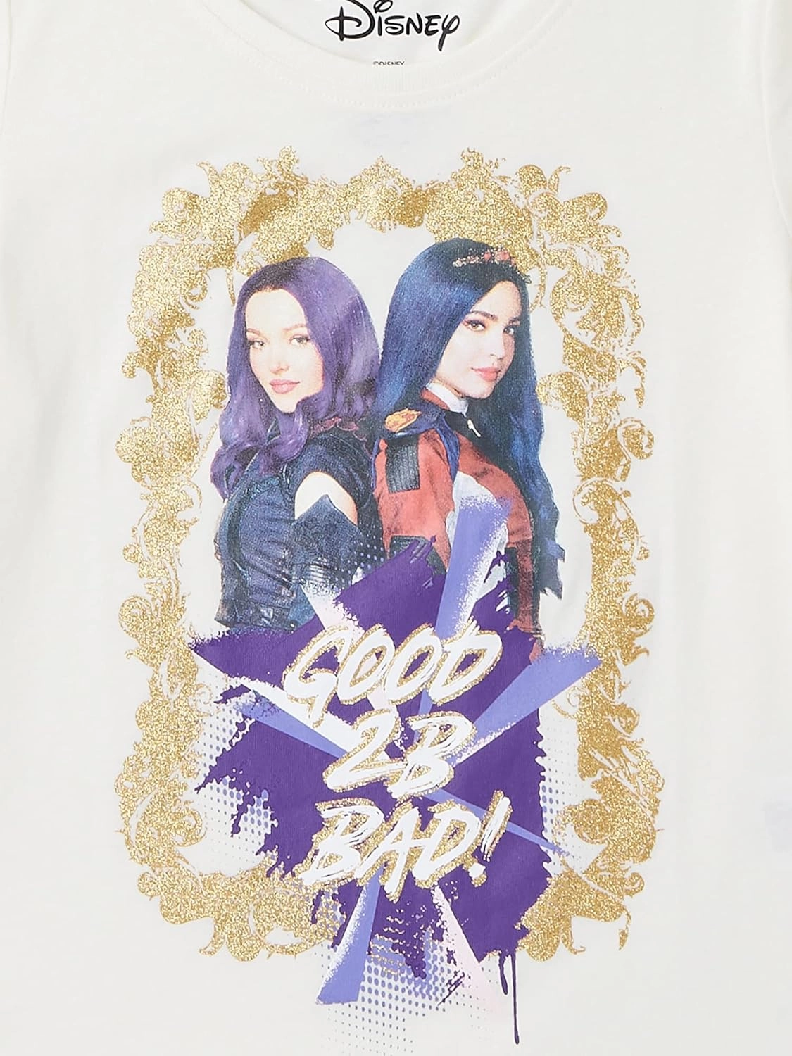 Disney Descendants Movie Mal & Evie Girls 2-Pack T-Shirt Bundle Set