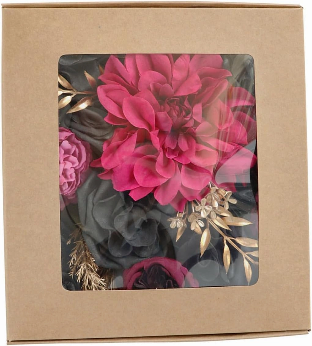 Distinctive Roses Box Portable Flower Packaging Box Wedding Decoration Bag Handbag For Birthday