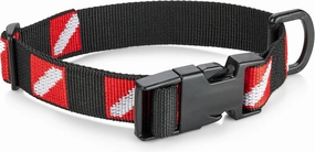Dive Flag Dog Collar – Durable and Stylish Pet Collar for Water-Loving Dogs – Adjustable Up to 14 Inches, Comfortable, High-Visibility Design Perfect for Outdoor and Water Adventures