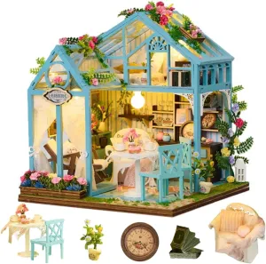 DIY Miniature and Furniture Dollhouse Kit,Mini 3D Wooden Doll House Craft Model,Creative Room Idea for Valentine's Day Birthday Gift