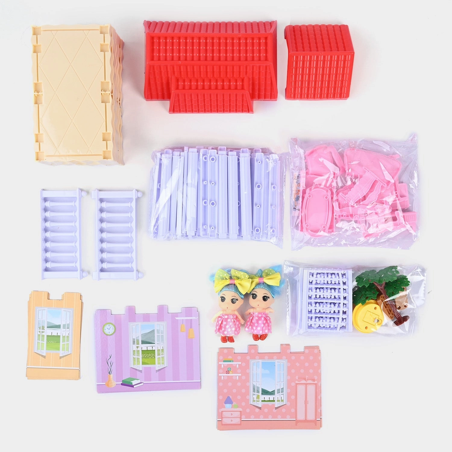 DIY Doll House Villa Set For Kids