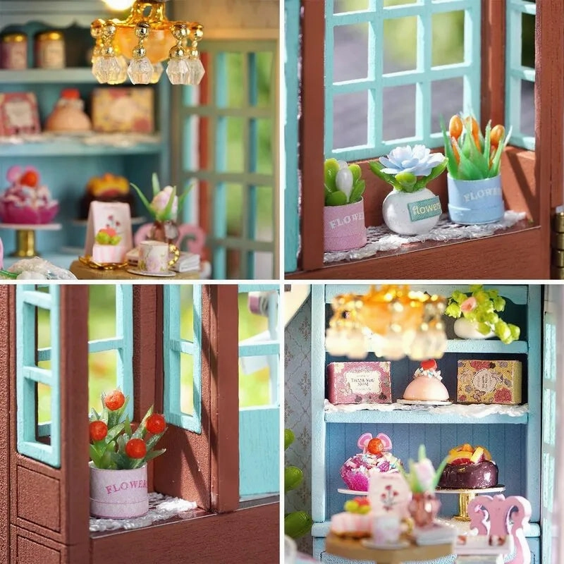 DIY Miniature House | Candy Cake & Milk Tea Shop Dollhouse Kit