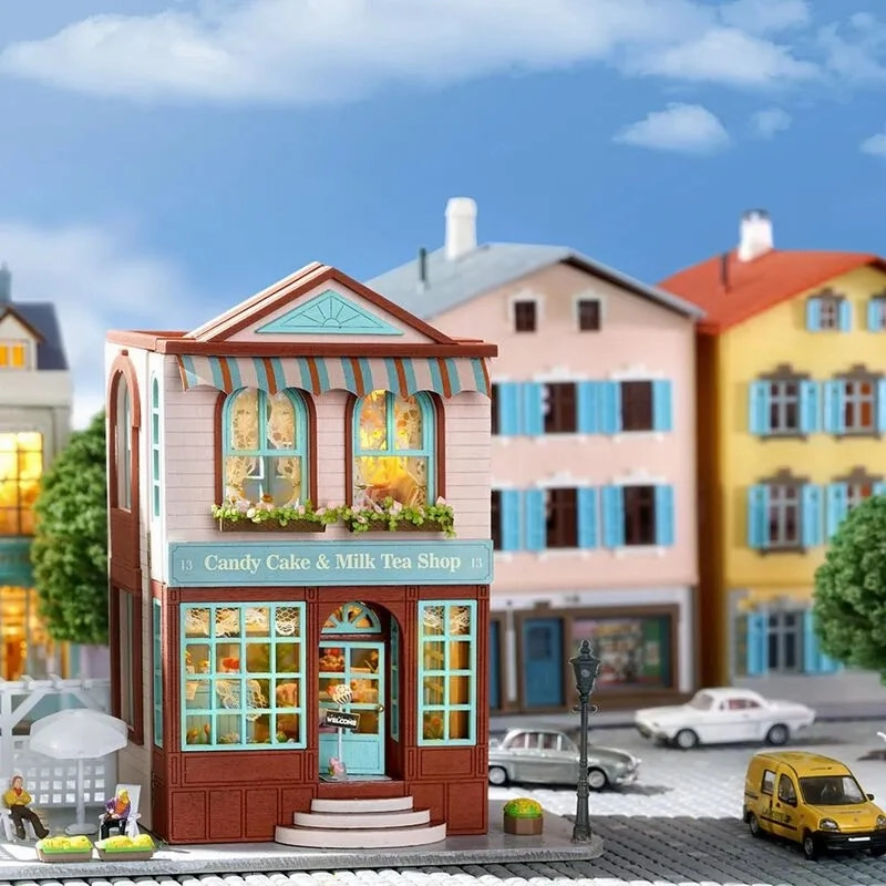 DIY Miniature House | Candy Cake & Milk Tea Shop Dollhouse Kit