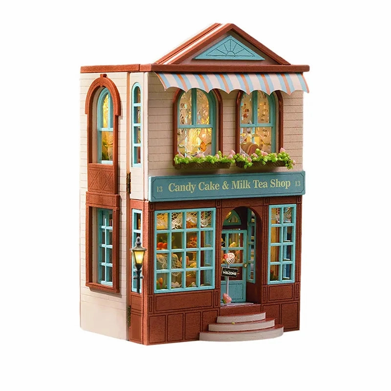 DIY Miniature House | Candy Cake & Milk Tea Shop Dollhouse Kit