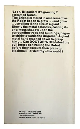 Doctor Who And The Giant Robot Target Paperback Novel Third Impression 1980 By Terrance Dicks