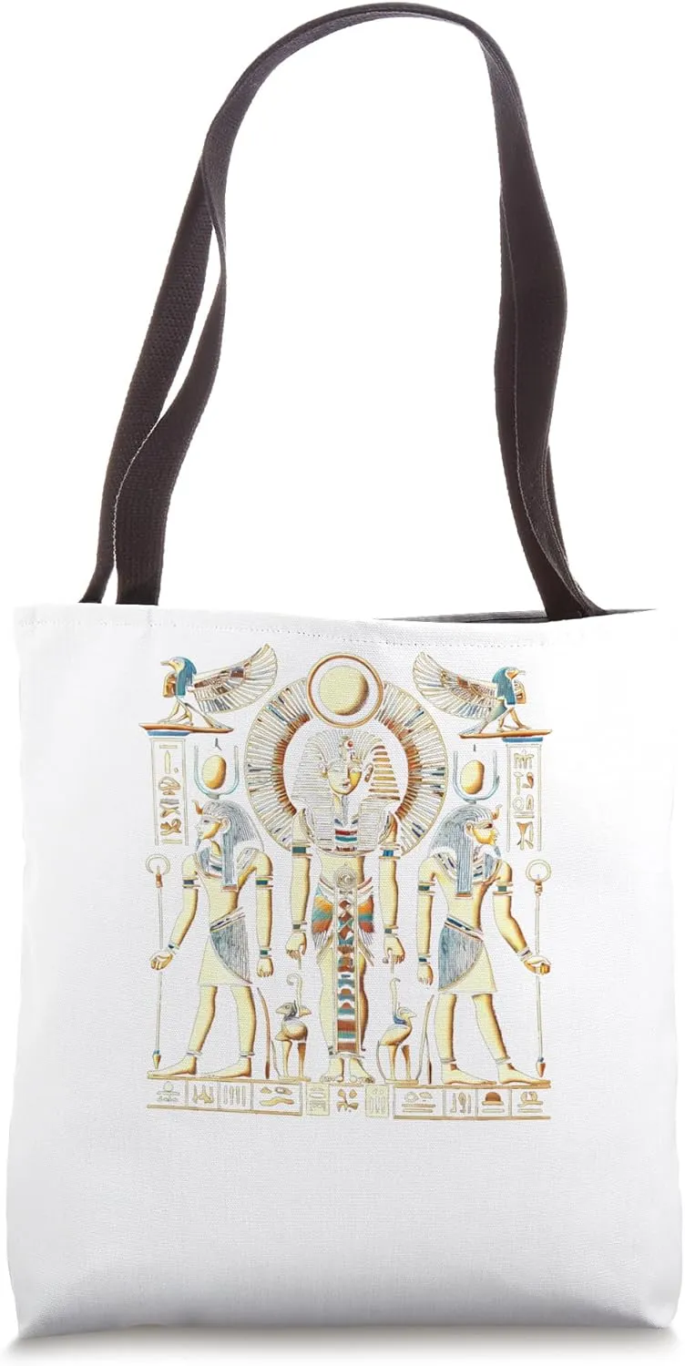 Egypt Montu God of War Strength Solar Falcon Warrior Tote Bag