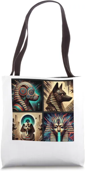 Egypt Stained Glass Horus Vibrant Ancient Symbol Tote Bag