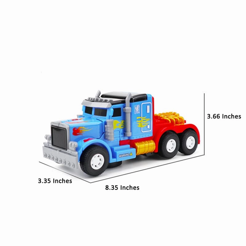 Electric Transforming Robot Toy Car with Lights and Music (Need 3pcs AA Batteries)