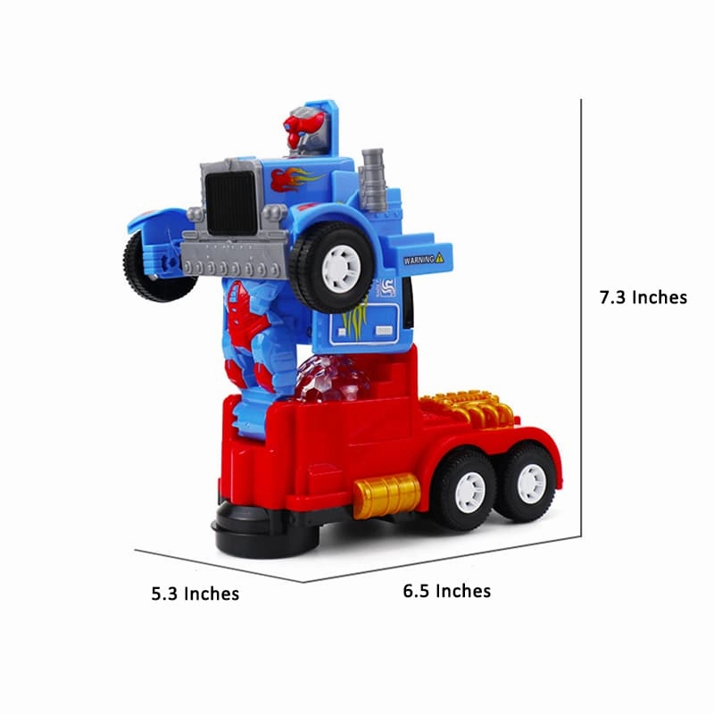 Electric Transforming Robot Toy Car with Lights and Music (Need 3pcs AA Batteries)