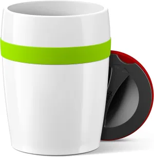 EMSA Travel Cup Ceramic N2060200, Silicone, Green, 11.2 cm