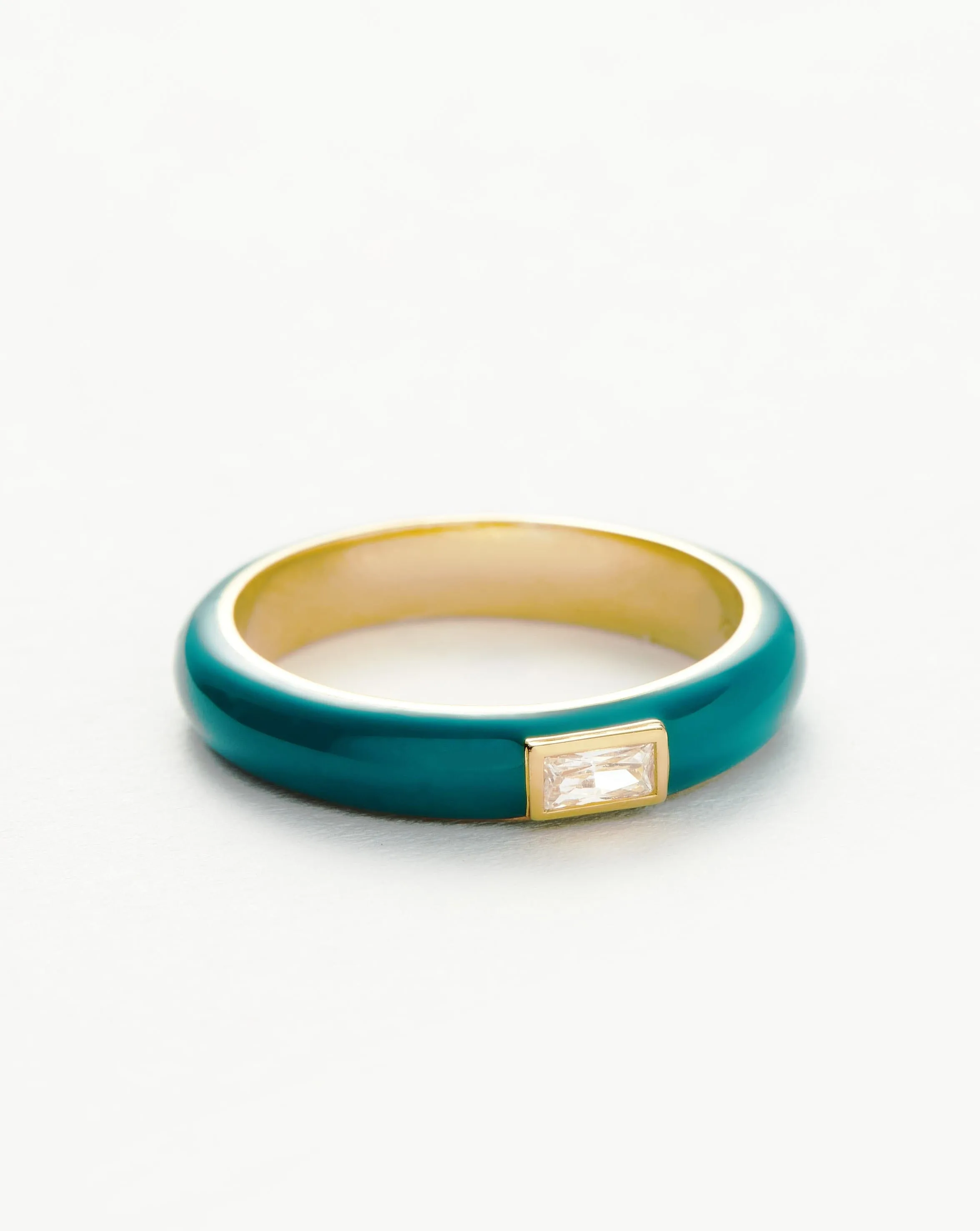 Enamel & Stone Stacking Ring