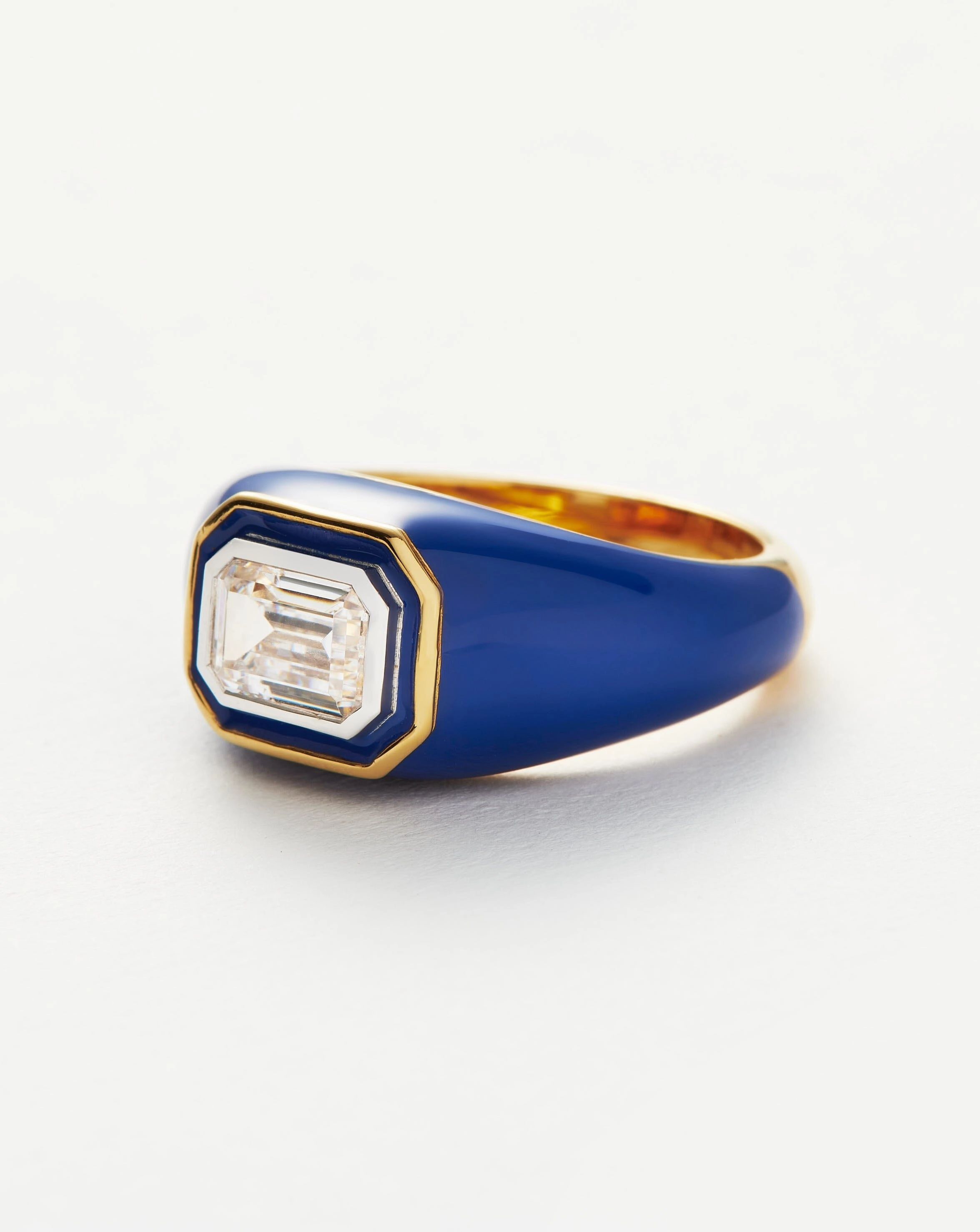 Enamel & Stone Dome Statement Ring