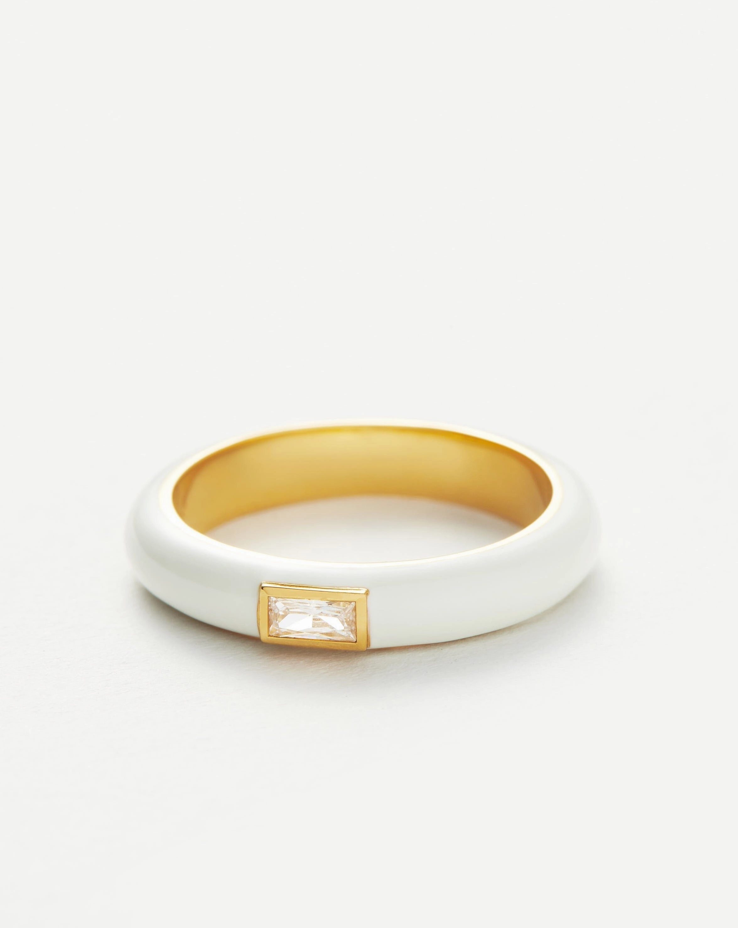 Enamel & Stone Stacking Ring
