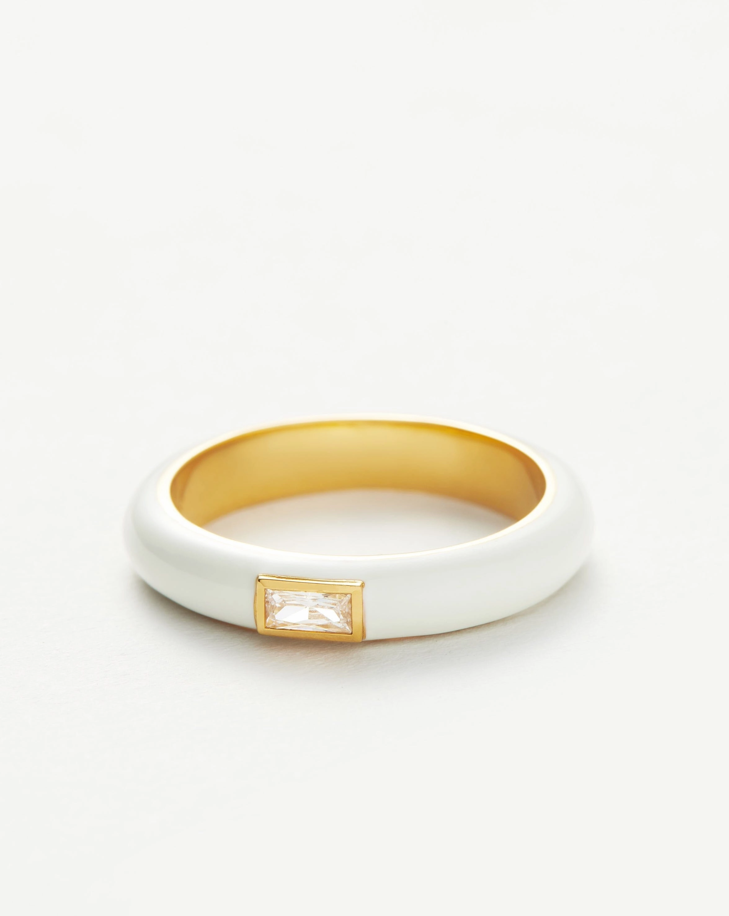 Enamel & Stone Stacking Ring