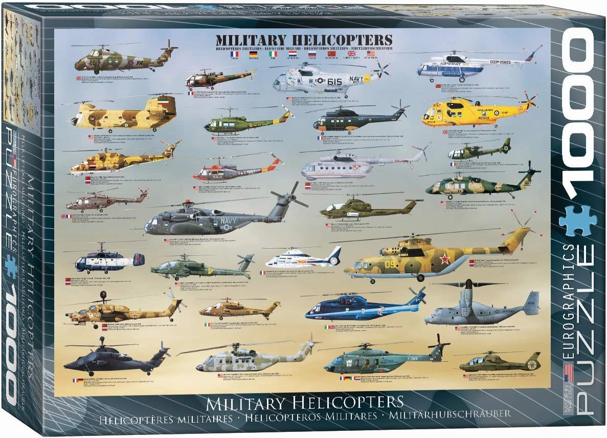 EuroGraphics Military Helicopters Puzzle (1000-Piece), 6000-0088