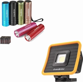 EverBrite 6-Pack Mini LED Flashlight Set 1000 LM COB Work Light