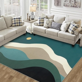 Falflor 6x9Ft Abstract Mountain Area Rug for Living Room Large Soft Carpet Non Shedding Throw Rug for Bedroom Living Dining Room Office