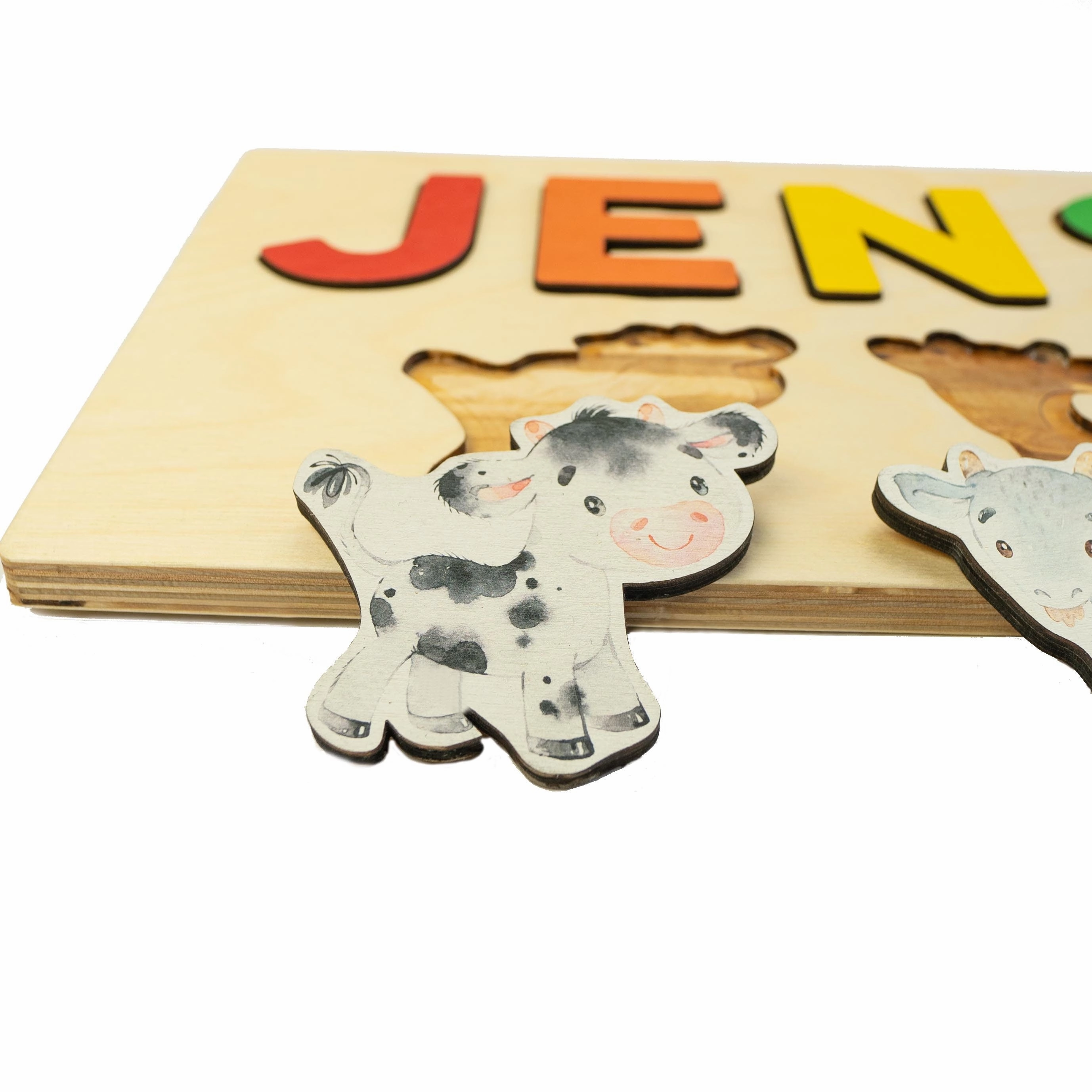 Farm Animal Wooden Name Puzzle