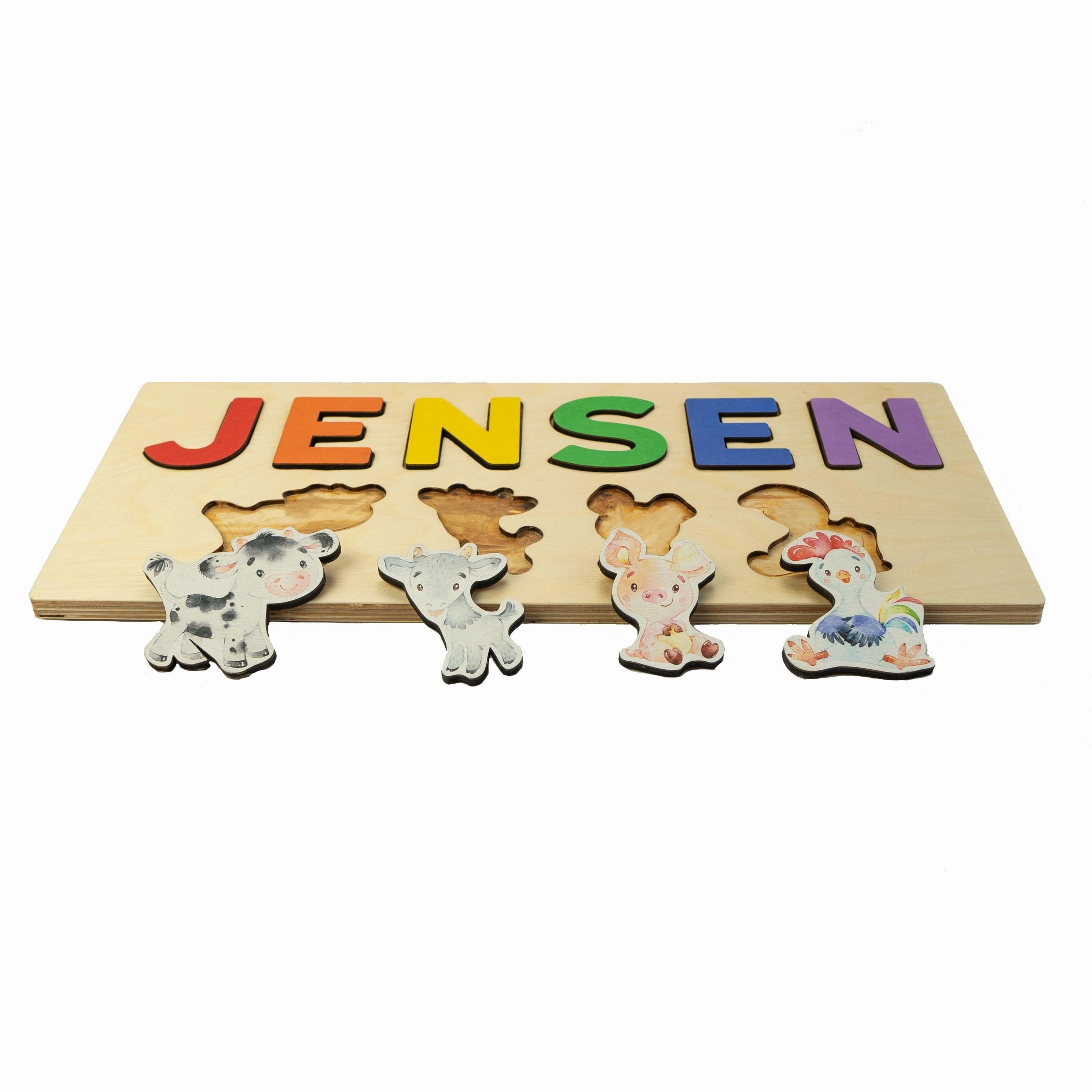 Farm Animal Wooden Name Puzzle