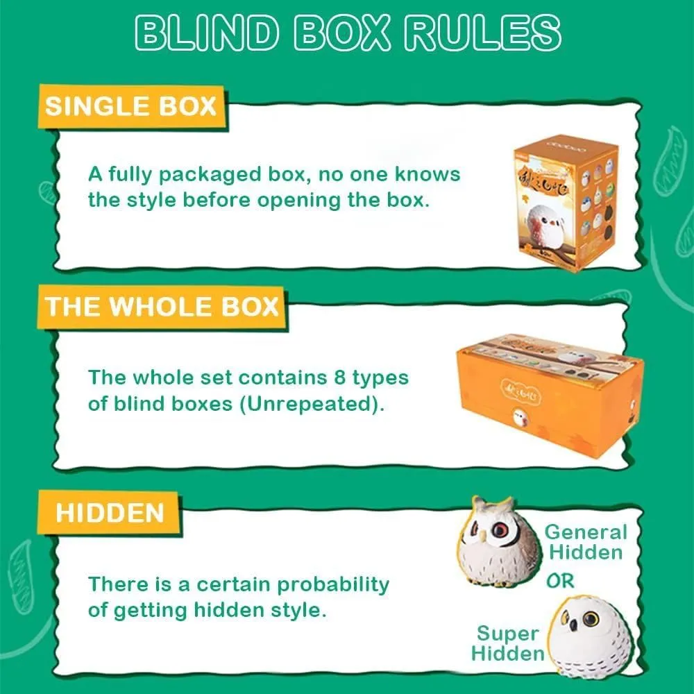 Fat Bird Fairy Tale Town Series 1PC Cute Blind Box Figures Collectible Toys Birthday Gift