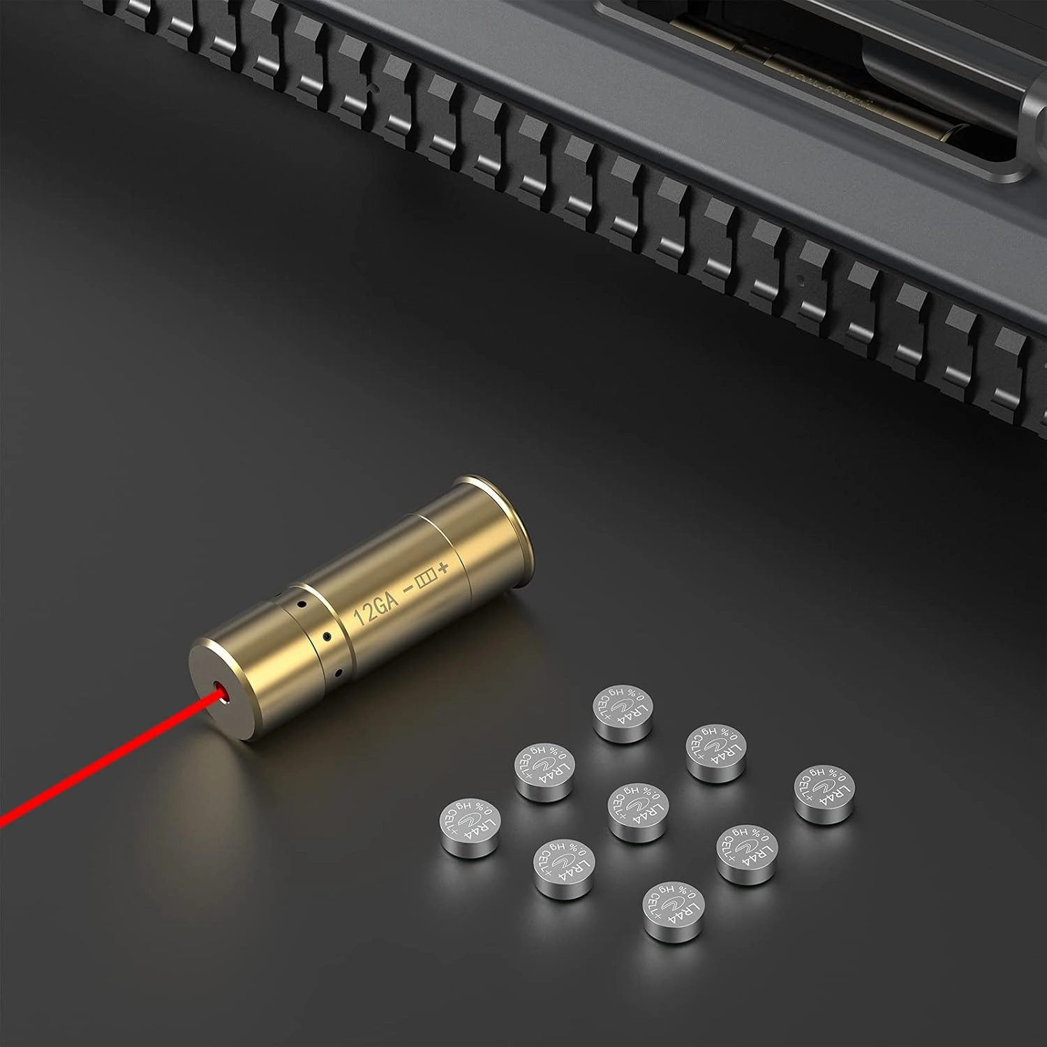 Feyachi Bore Sight 9mm/12 Gauge/223 5.56mm Red/Green Laser Zeroing Boresighter with 3 Sets of Batteries
