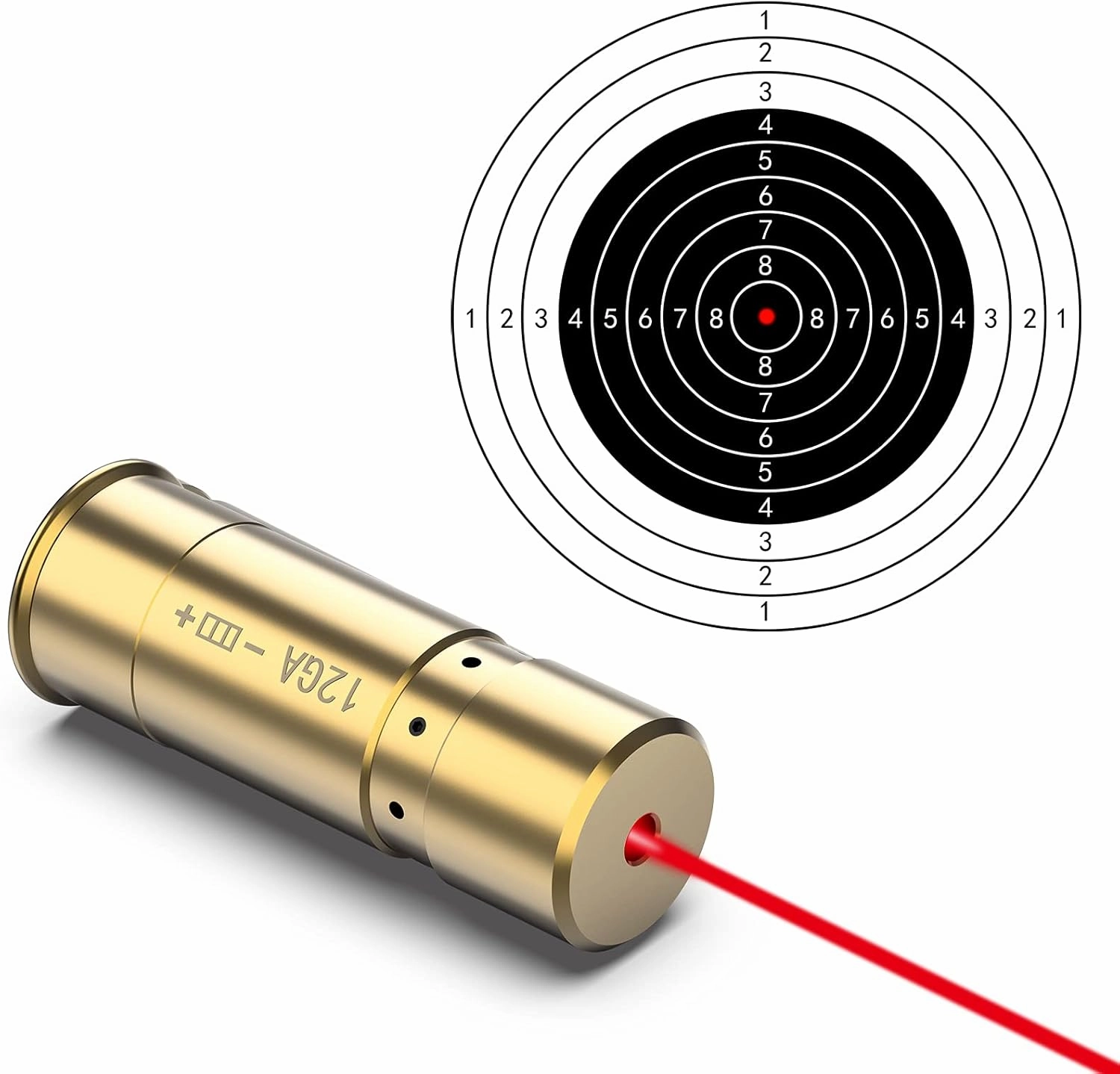 Feyachi Bore Sight 9mm/12 Gauge/223 5.56mm Red/Green Laser Zeroing Boresighter with 3 Sets of Batteries