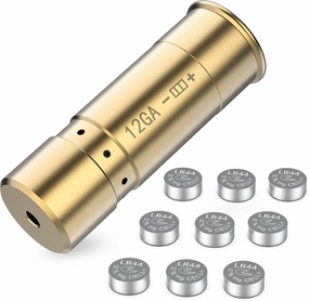 Feyachi Bore Sight 9mm/12 Gauge/223 5.56mm Red/Green Laser Zeroing Boresighter with 3 Sets of Batteries