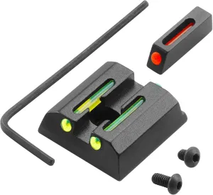 Fiber Optic Green Red Sights for Taurus G2C G2S G3 w/o PT111 G2 PT140 G2 709 740 TX22 No Tritium Sights Set with Assembly Tools